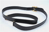Authentic Ferragamo Gancini Leather 2 Way Shoulder Hand Bag Purse Black H4334