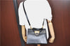 Authentic Ferragamo Gancini Leather 2 Way Shoulder Hand Bag Purse Black H4334