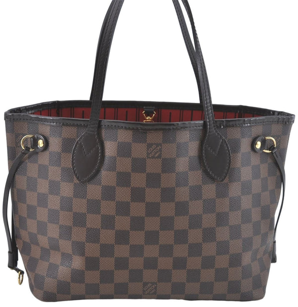 Authentic Louis Vuitton Damier Neverfull PM Shoulder Tote Bag N51109 LV H4346