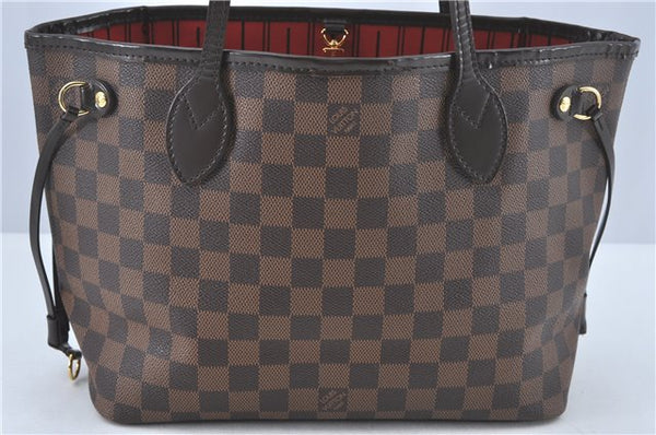 Authentic Louis Vuitton Damier Neverfull PM Shoulder Tote Bag N51109 LV H4346