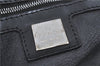 Authentic FENDI Zucca Mamma Baguette Shoulder Hand Bag Wool Leather Black H4390