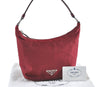 Authentic PRADA Nylon Tessuto Leather Hand Bag Pouch Purse BR1269 Red H4434