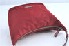 Authentic PRADA Nylon Tessuto Leather Hand Bag Pouch Purse BR1269 Red H4434