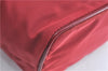 Authentic PRADA Nylon Tessuto Leather Hand Bag Pouch Purse BR1269 Red H4434