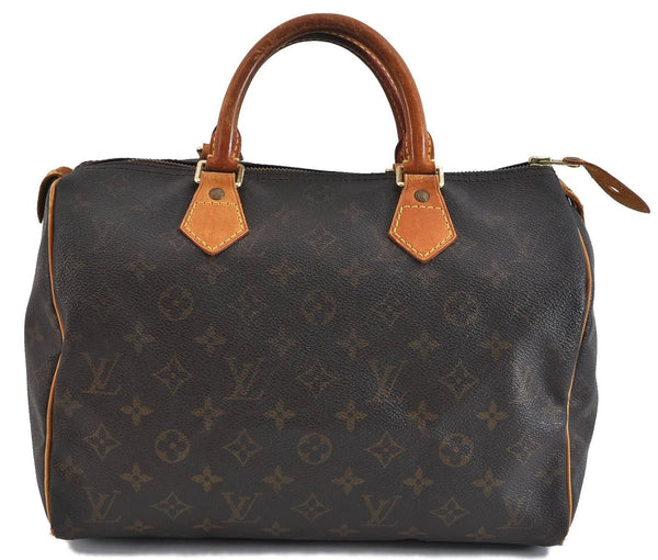 Authentic LOUIS VUITTON Monogram Speedy 30 Hand Bag M41526 LV H4458