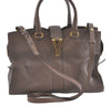 Authentic SAINT LAURENT Cabas Chyc 2Way Shouder Hand Bag Leather Brown H4474