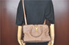 Authentic SAINT LAURENT Cabas Chyc 2Way Shouder Hand Bag Leather Brown H4474