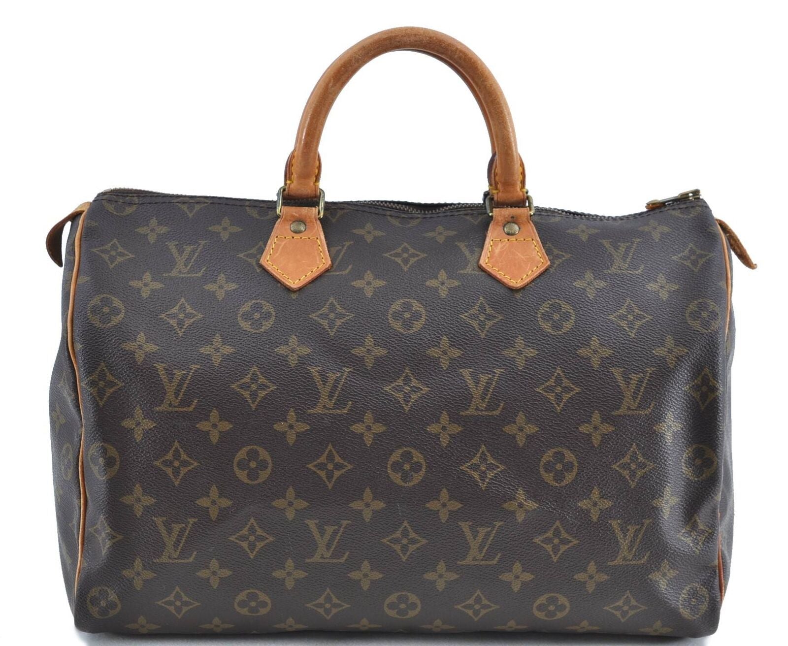 Authentic LOUIS VUITTON Monogram Speedy 35 Hand Bag M41524 LV H4637