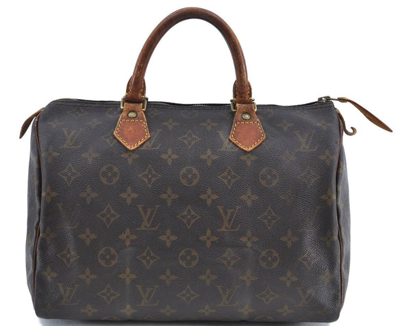 Authentic LOUIS VUITTON Monogram Speedy 30 Hand Bag M41526 LV H4639