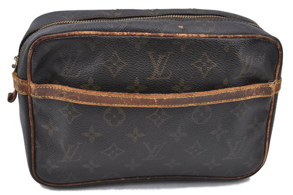 Auth LOUIS VUITTON Monogram Compiegne 23 Clutch Hand Bag M51847 Junk LV H4640