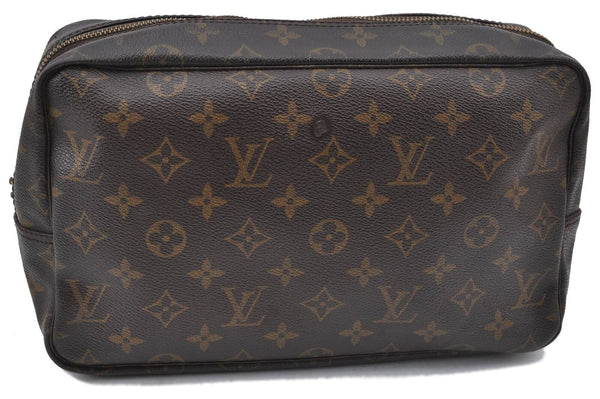 Auth LOUIS VUITTON Monogram Trousse Toilette 28 Clutch Bag M47522 Junk LV H4666