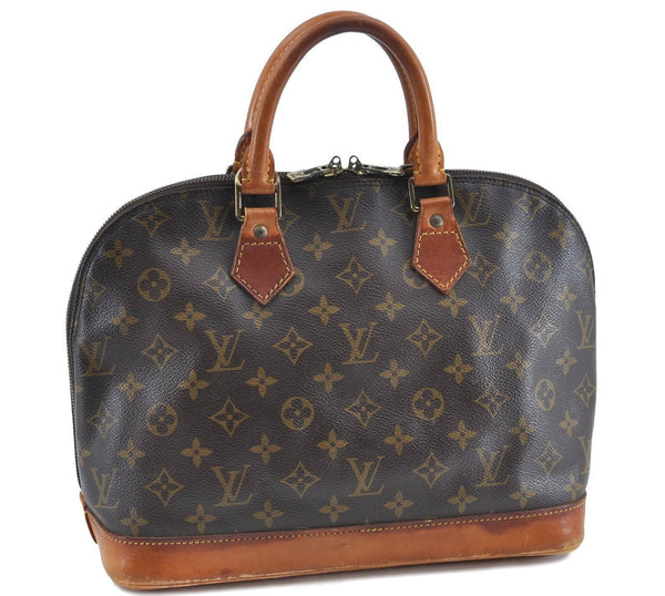 Authentic LOUIS VUITTON Monogram Alma Hand Bag M51130 LV H4669