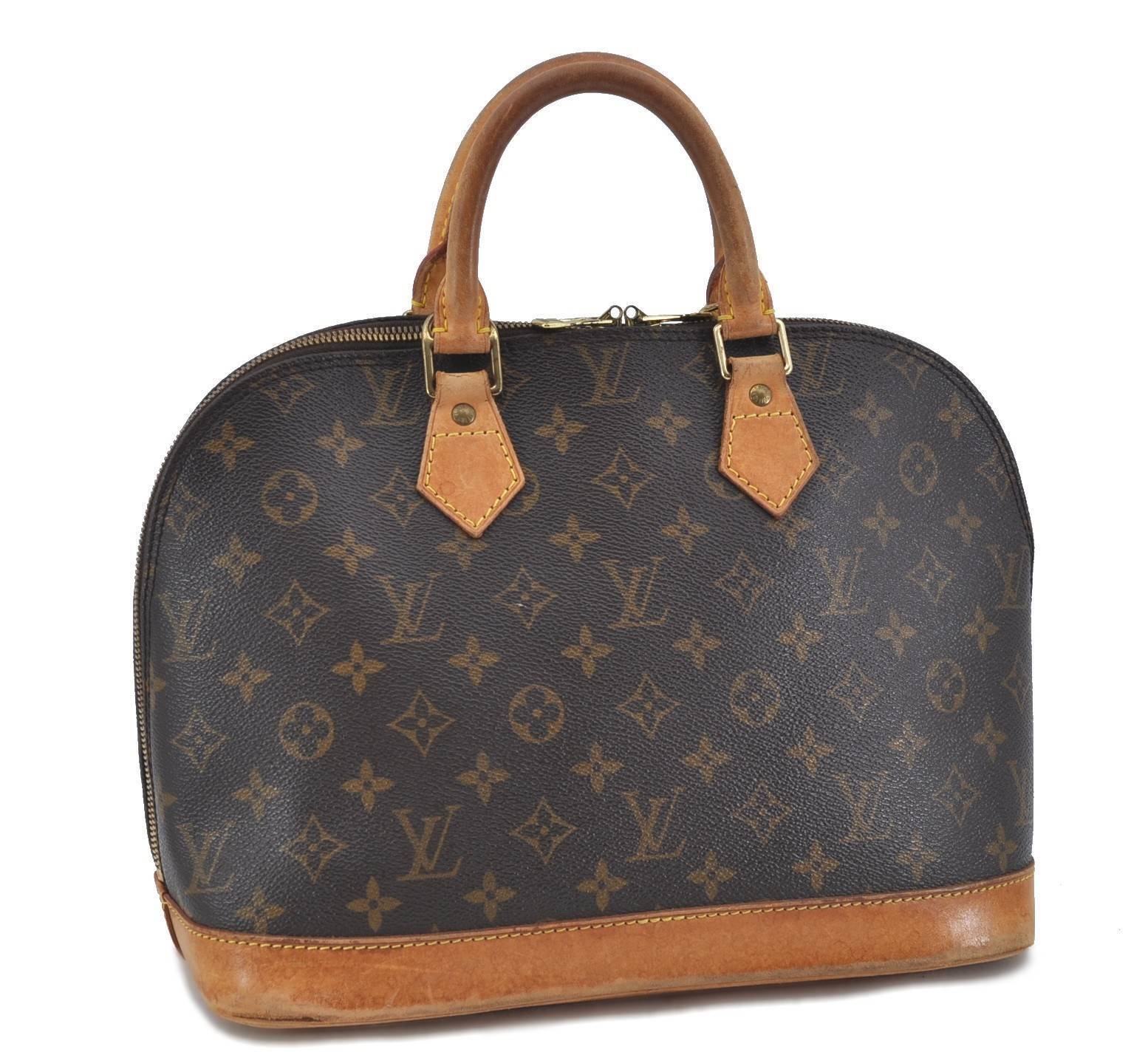 Authentic LOUIS VUITTON Monogram Alma Hand Bag M51130 LV H4671