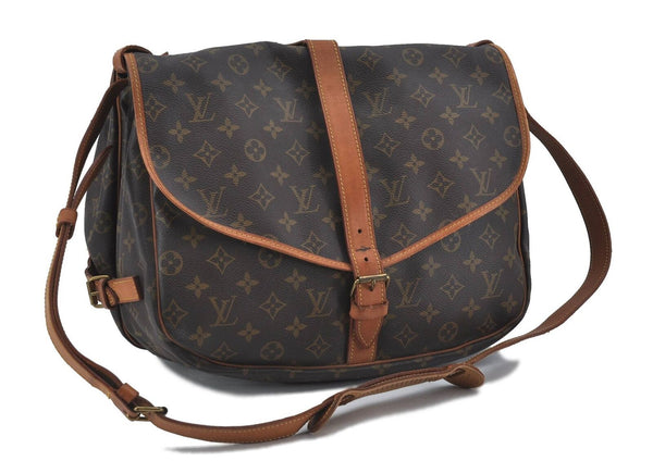 Auth LOUIS VUITTON Monogram Saumur 35 Shoulder Cross Body Bag M42254 LV H4680