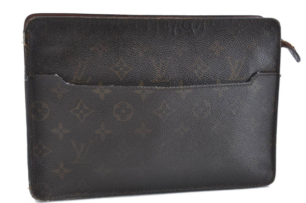 Authentic LOUIS VUITTON Monogram Pochette Homme Clutch Hand Bag M51795 LV H4694
