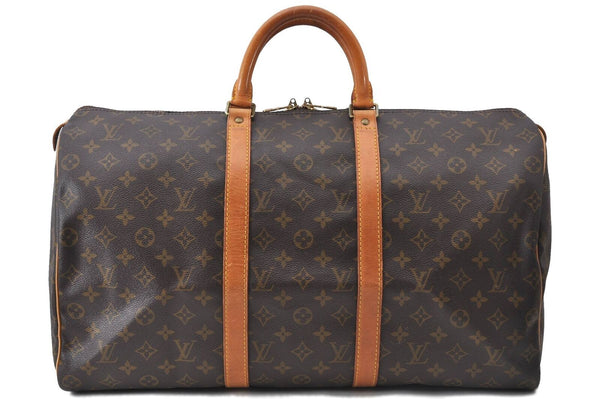 Authentic LOUIS VUITTON Monogram Keepall 50 Boston Bag M41426 LV H4704