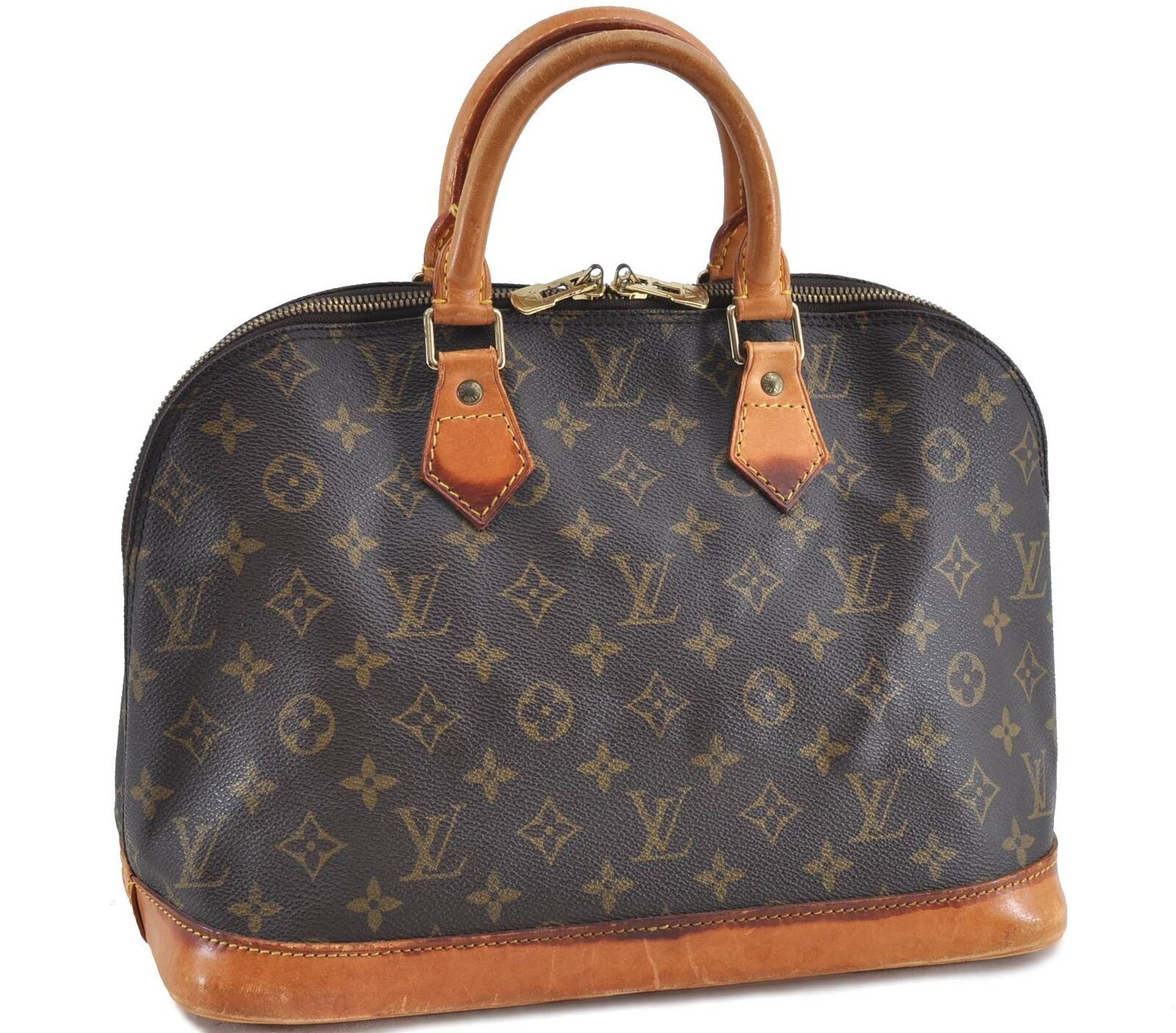 Authentic LOUIS VUITTON Monogram Alma Hand Bag M51130 LV H4708