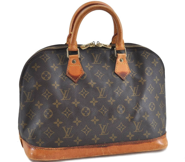 Authentic LOUIS VUITTON Monogram Alma Hand Bag M51130 LV H4708