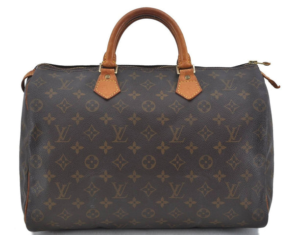 Authentic LOUIS VUITTON Monogram Speedy 35 Hand Bag M41524 LV H4719