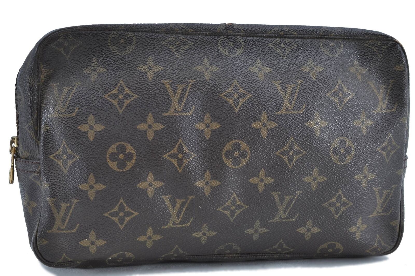 Auth LOUIS VUITTON Monogram Trousse Toilette 28 Clutch Hand Bag M47522 LV H4722