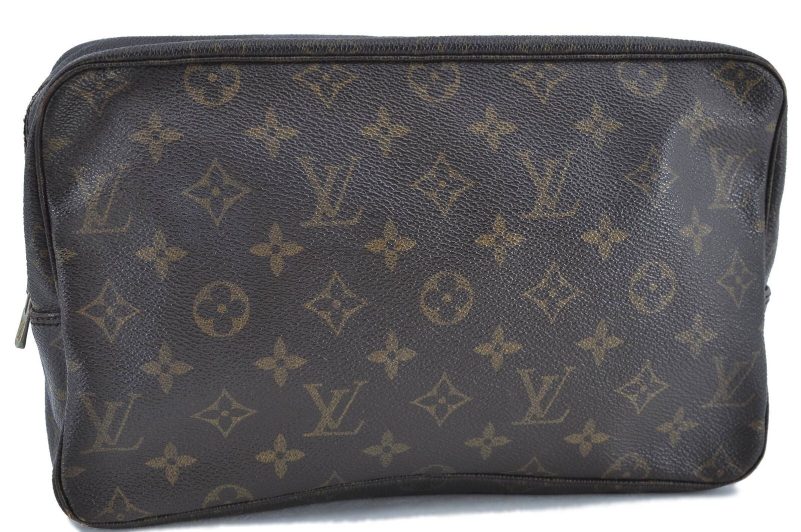 Auth LOUIS VUITTON Monogram Trousse Toilette 28 Clutch Hand Bag M47522 LV H4742