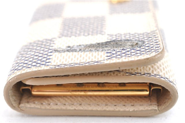 Authentic Louis Vuitton Damier Azur Multicles 4 Key Case Holder N60020 LV H4747