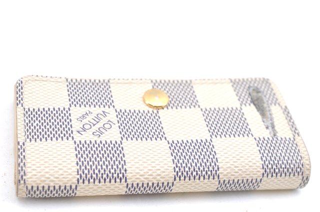 Authentic Louis Vuitton Damier Azur Multicles 4 Key Case Holder N60020 LV H4747