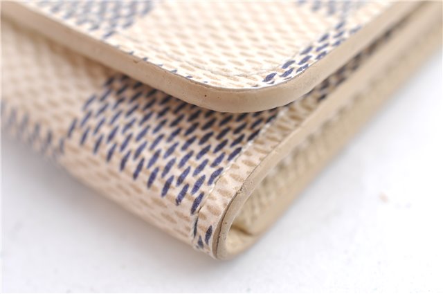 Authentic Louis Vuitton Damier Azur Multicles 4 Key Case Holder N60020 LV H4747