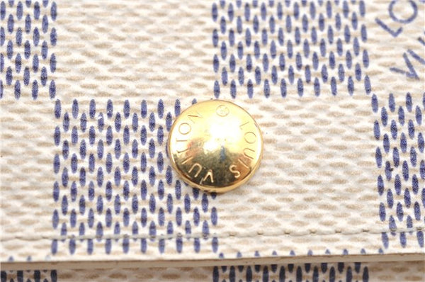 Authentic Louis Vuitton Damier Azur Multicles 4 Key Case Holder N60020 LV H4747