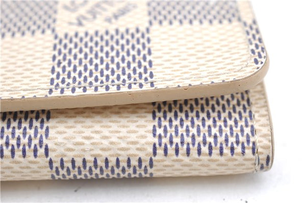 Authentic Louis Vuitton Damier Azur Multicles 4 Key Case Holder N60020 LV H4747