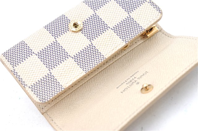 Authentic Louis Vuitton Damier Azur Multicles 4 Key Case Holder N60020 LV H4747