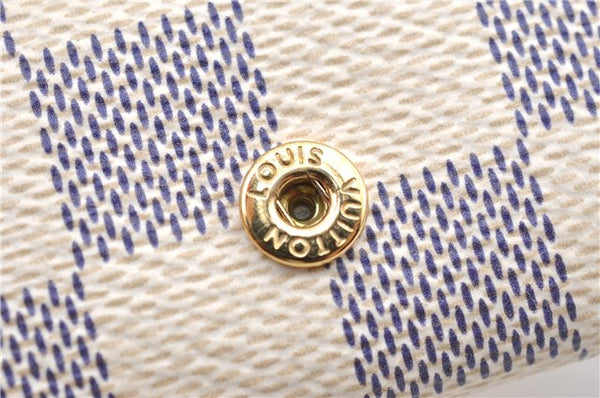 Authentic Louis Vuitton Damier Azur Multicles 4 Key Case Holder N60020 LV H4747