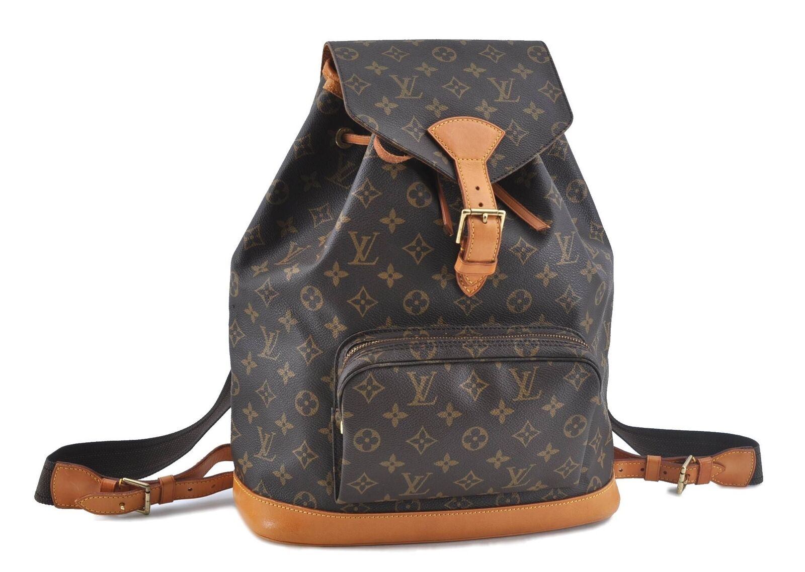Authentic LOUIS VUITTON Monogram Montsouris GM Backpack M51135 LV H4751