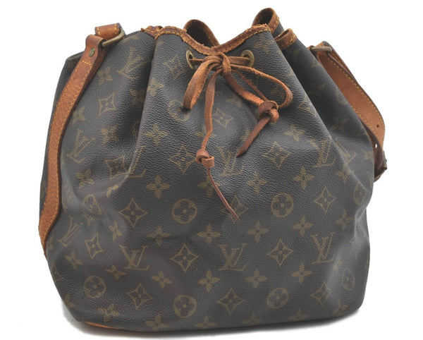 Authentic LOUIS VUITTON Monogram Petit Noe Shoulder Bag M42226 LV H4775