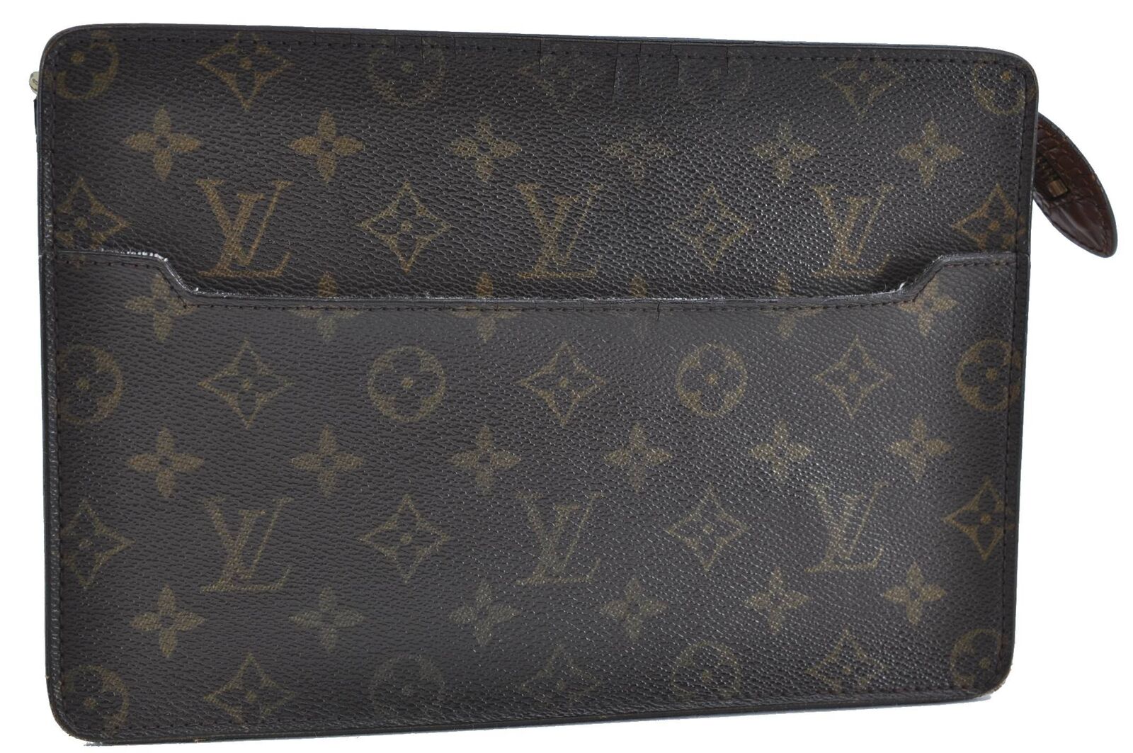 Authentic LOUIS VUITTON Monogram Pochette Homme Clutch Bag M51795 Junk LV H4777