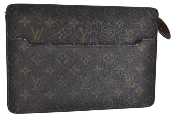 Authentic LOUIS VUITTON Monogram Pochette Homme Clutch Bag M51795 Junk LV H4777
