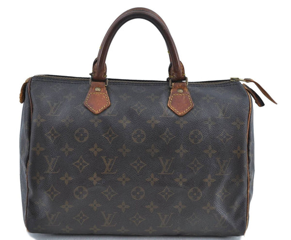 Authentic LOUIS VUITTON Monogram Speedy 30 Hand Bag M41526 LV H4784