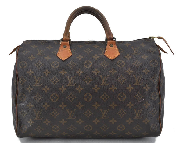 Authentic LOUIS VUITTON Monogram Speedy 35 Hand Bag M41524 LV H4800