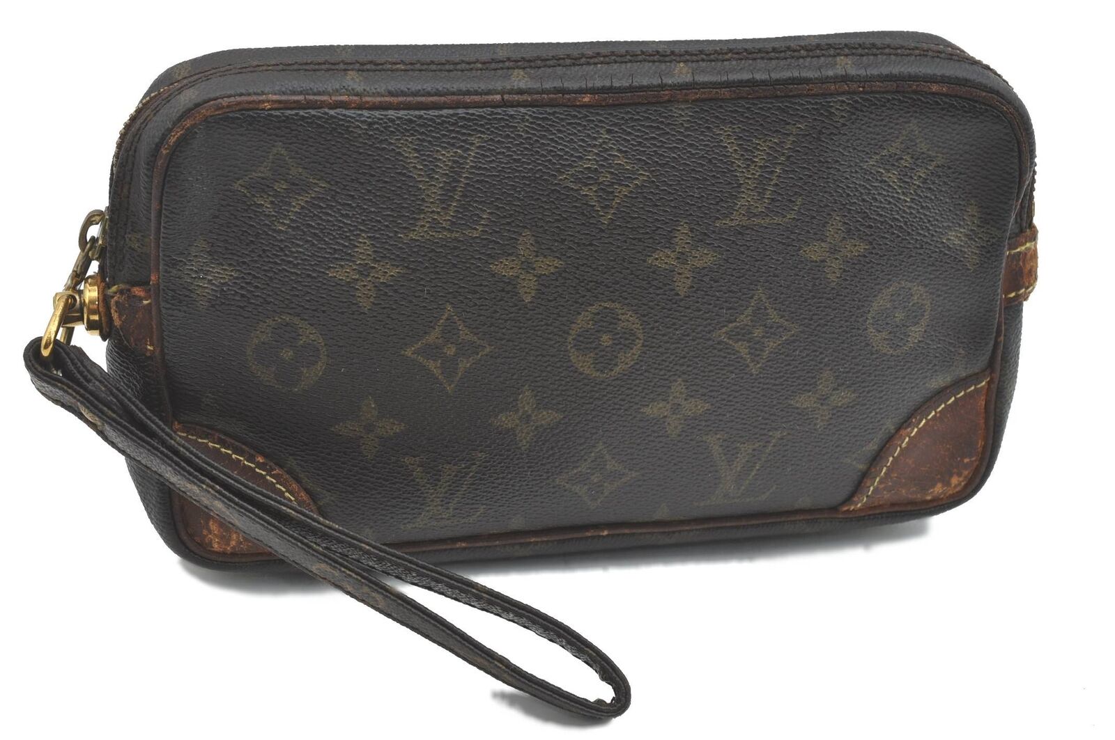 Auth LOUIS VUITTON Monogram Marly Dragonne PM Clutch Hand Bag M51827 LV H4802