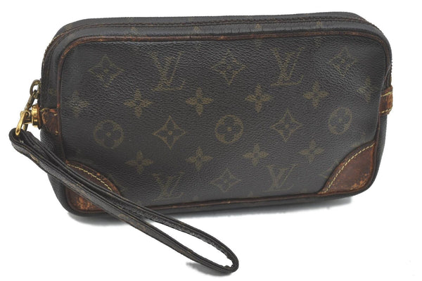 Auth LOUIS VUITTON Monogram Marly Dragonne PM Clutch Hand Bag M51827 LV H4802