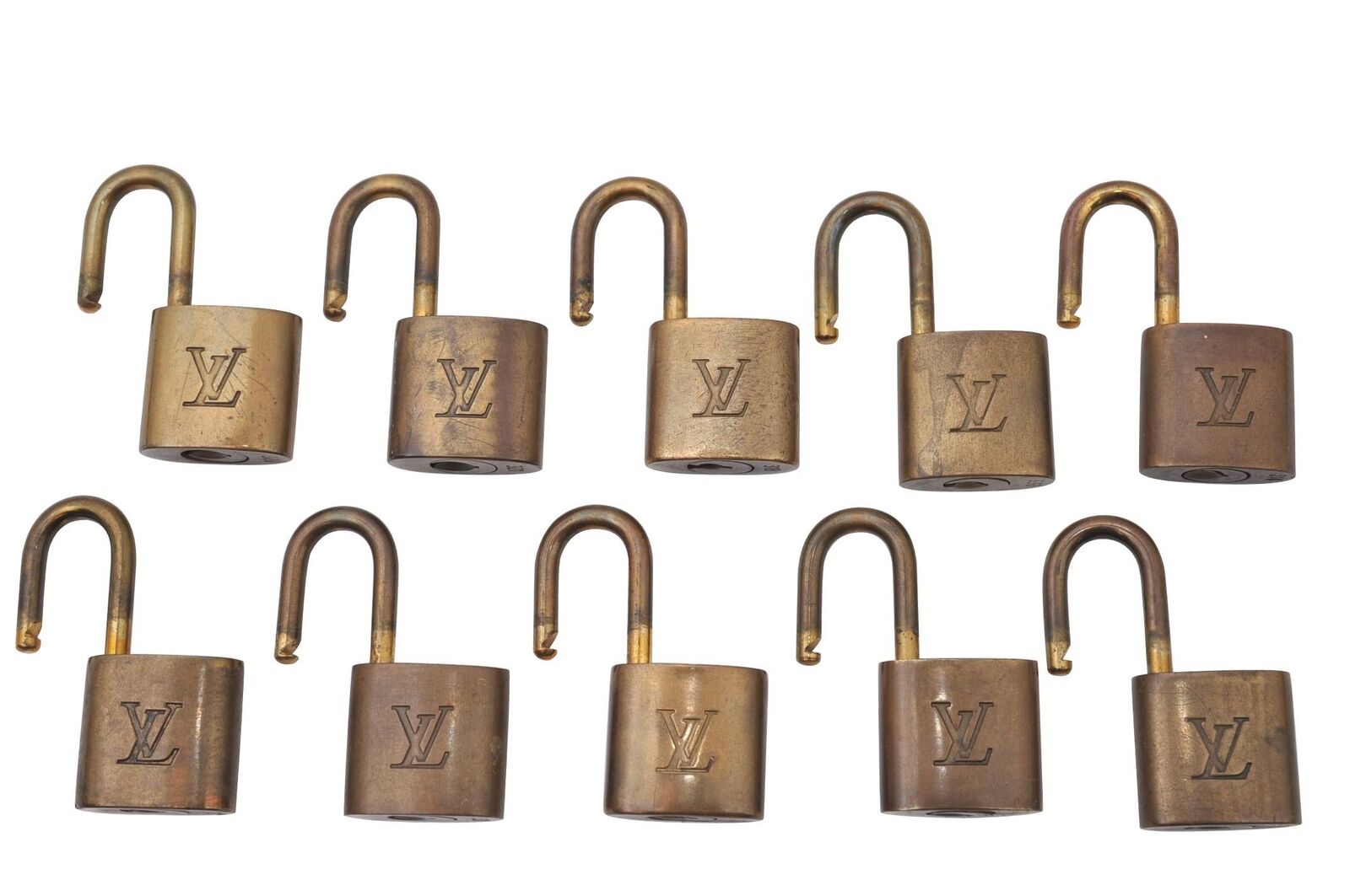 Authentic LOUIS VUITTON Padlock Gold 10Set LV H4819