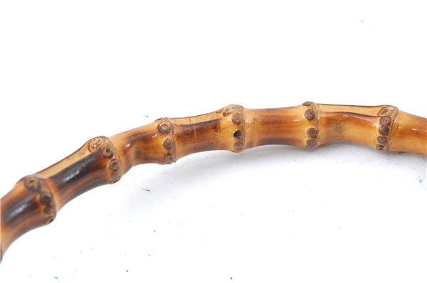 Authentic GUCCI Bamboo Hand Bag Purse Leather Black H4850