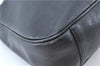 Authentic GUCCI Bamboo Hand Bag Purse Leather Black H4850