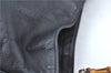 Authentic GUCCI Bamboo Hand Bag Purse Leather Black H4850