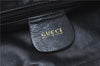 Authentic GUCCI Bamboo Hand Bag Purse Leather Black H4850