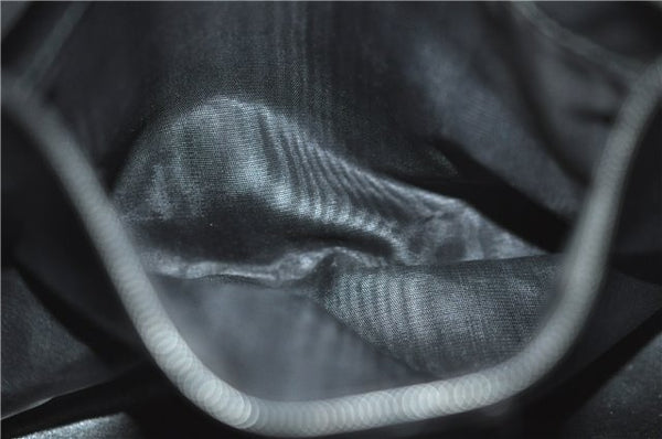 Authentic GUCCI Bamboo Hand Bag Purse Leather Black H4850