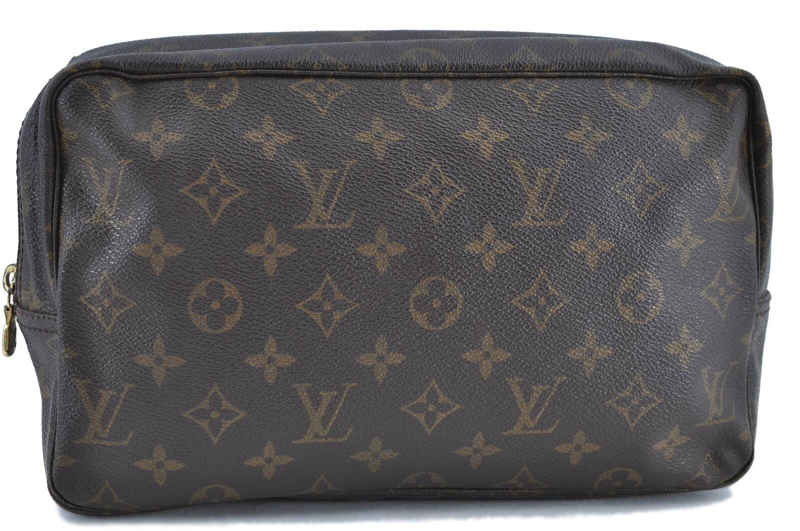 Auth LOUIS VUITTON Monogram Trousse Toilette 28 Clutch Hand Bag M47522 LV H4879