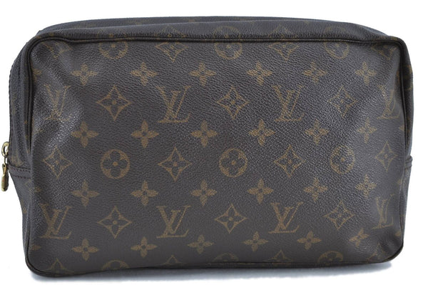Auth LOUIS VUITTON Monogram Trousse Toilette 28 Clutch Hand Bag M47522 LV H4879