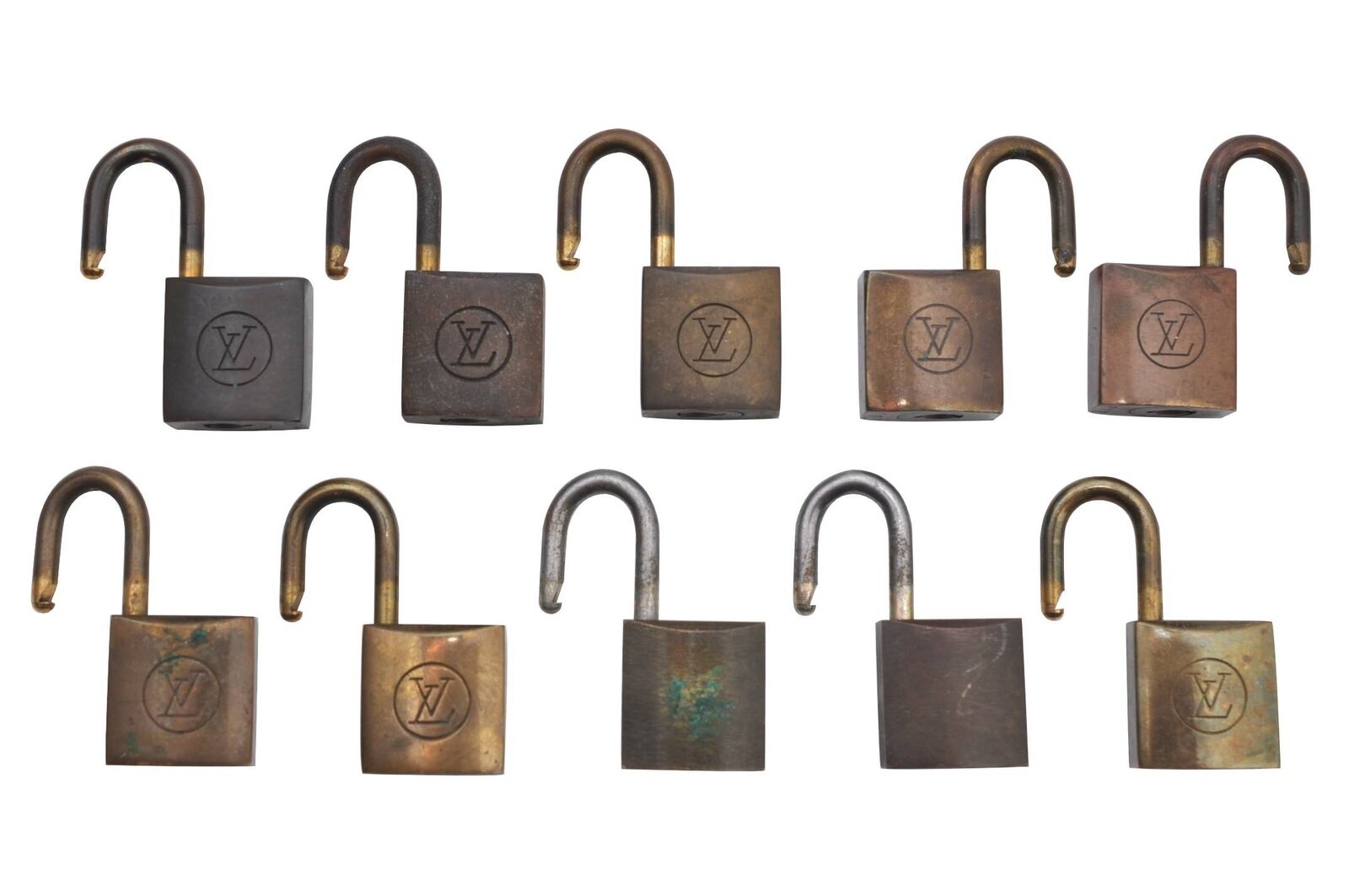 Authentic LOUIS VUITTON Padlock 10Set Old Model LV H4887