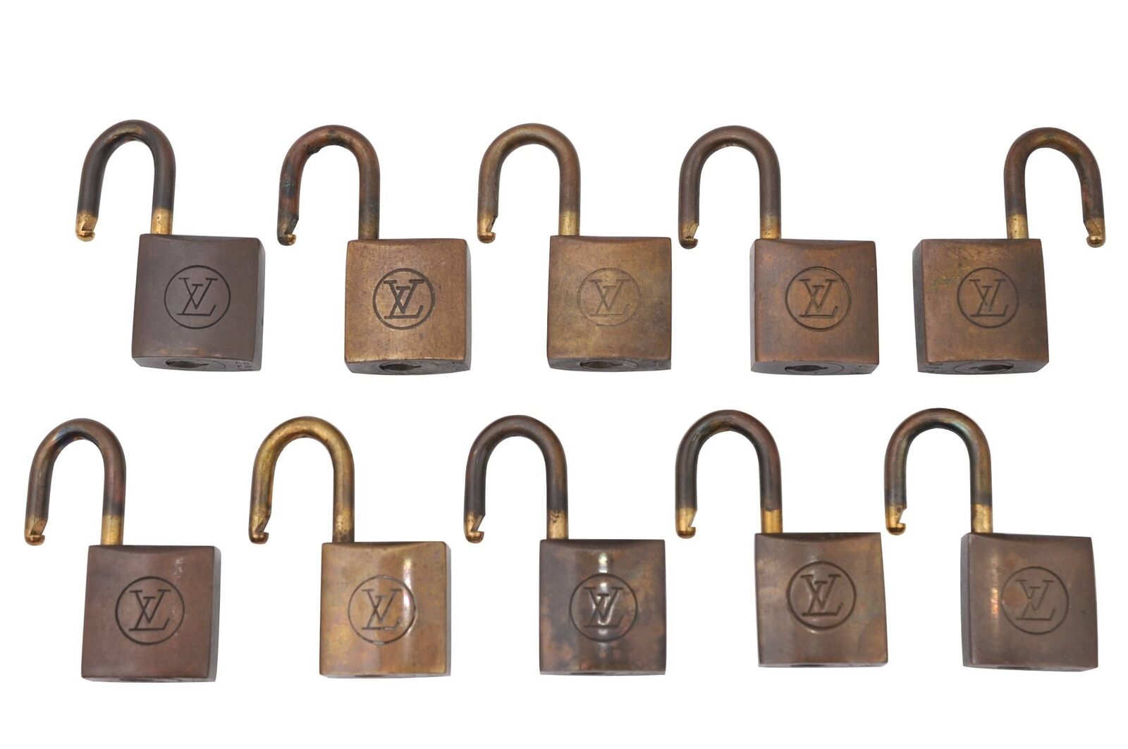 Authentic LOUIS VUITTON Padlock 10Set Old Model LV H4890